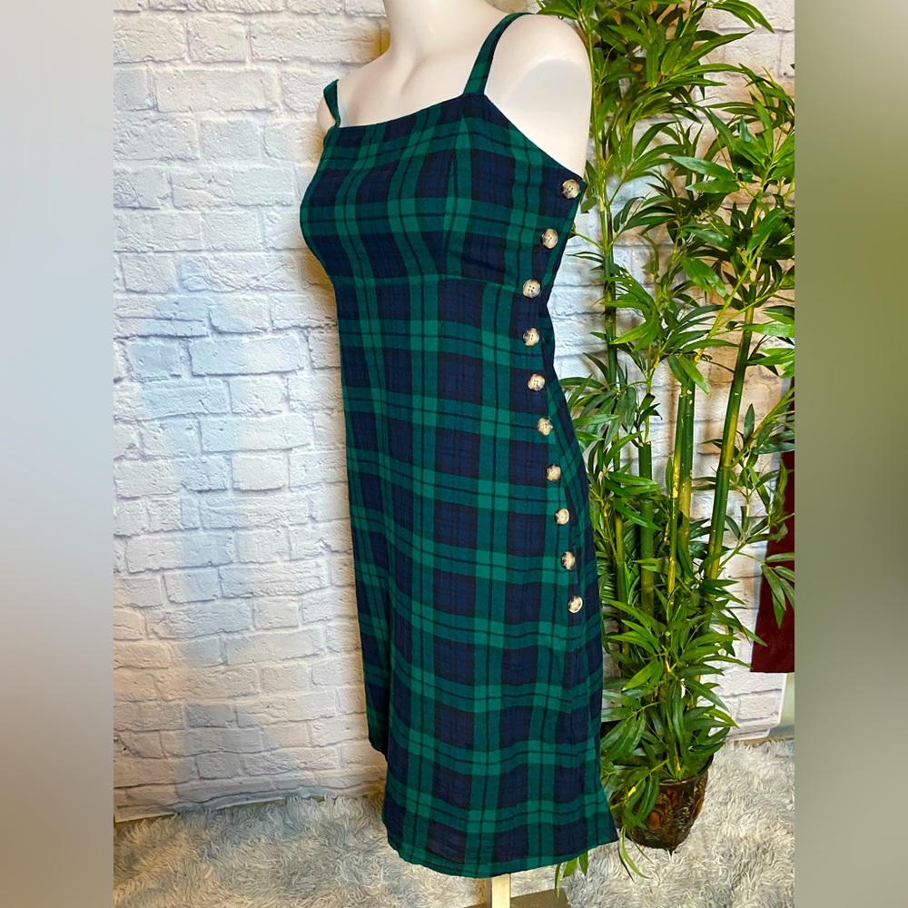 Volcom Women’s Medium Plaid MIDI Dress